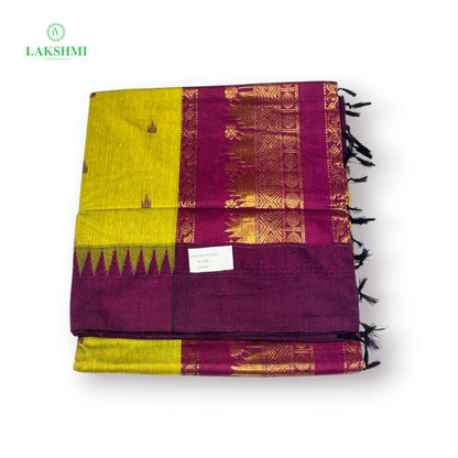 Kalyani Cotton Tower Butta Grand Thalappu – 6 Yards Saree - 260812