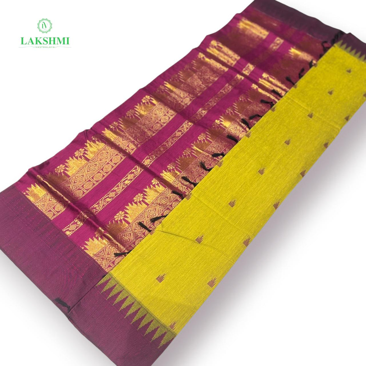 Kalyani Cotton Tower Butta Grand Thalappu – 6 Yards Saree - 260812