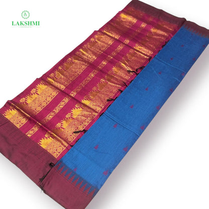 Kalyani Cotton Tower Butta Grand Thalappu – 6 Yards Saree - 260804