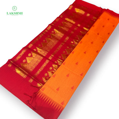 Kalyani Cotton Tower Butta Grand Thalappu – 6 Yards Saree - 260803