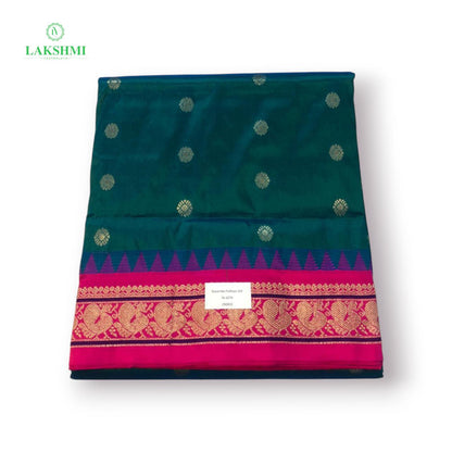 Suvarna – Semi Silk Paithani Madisar 10.5 Yards - Mayil Kazhuthu with Pink