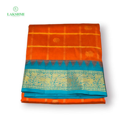 Ragamalika – 10.5 yards Pure Kanchipuram Silk Madisar