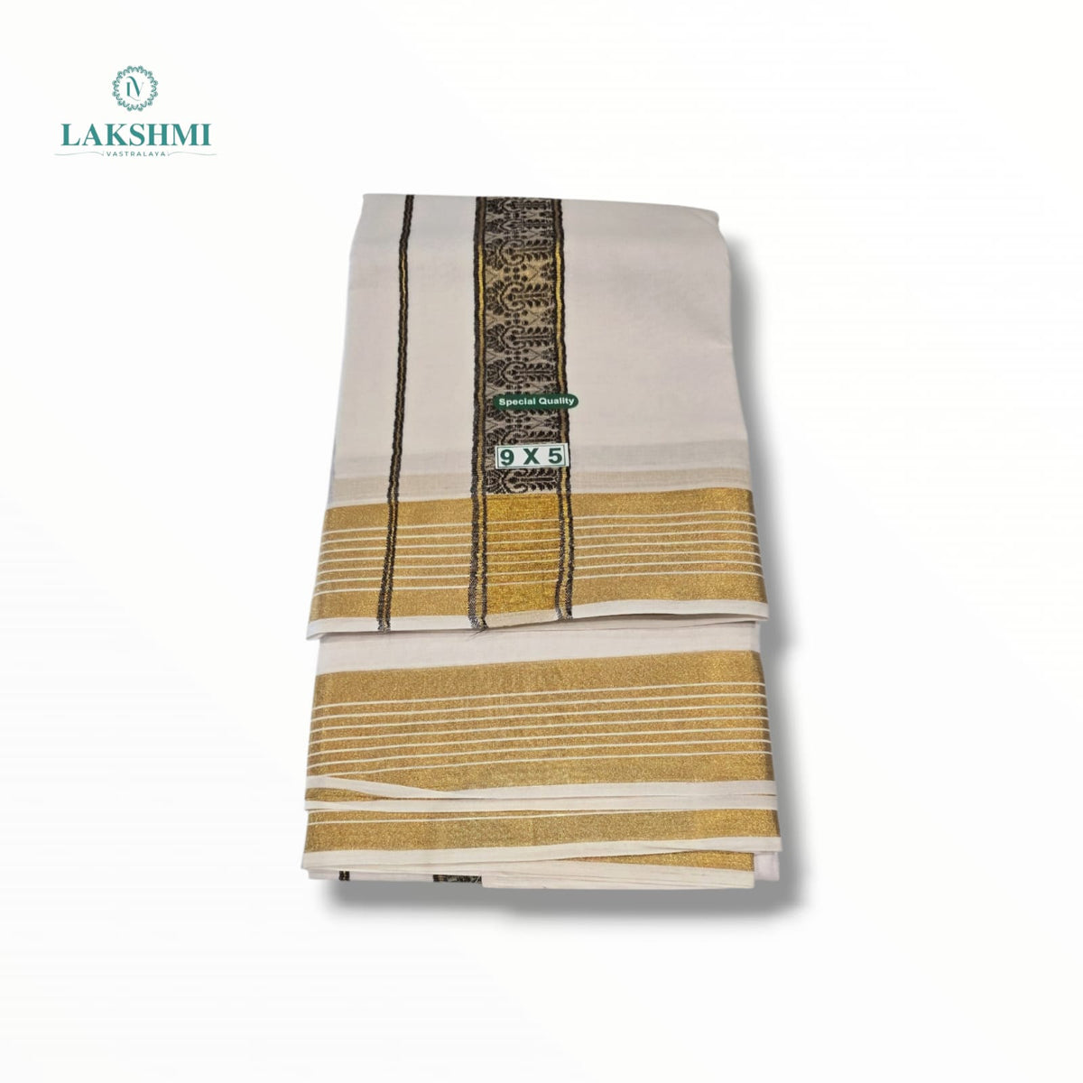 Kedar – 9*5 Bleached White Cotton Dhothi 260910