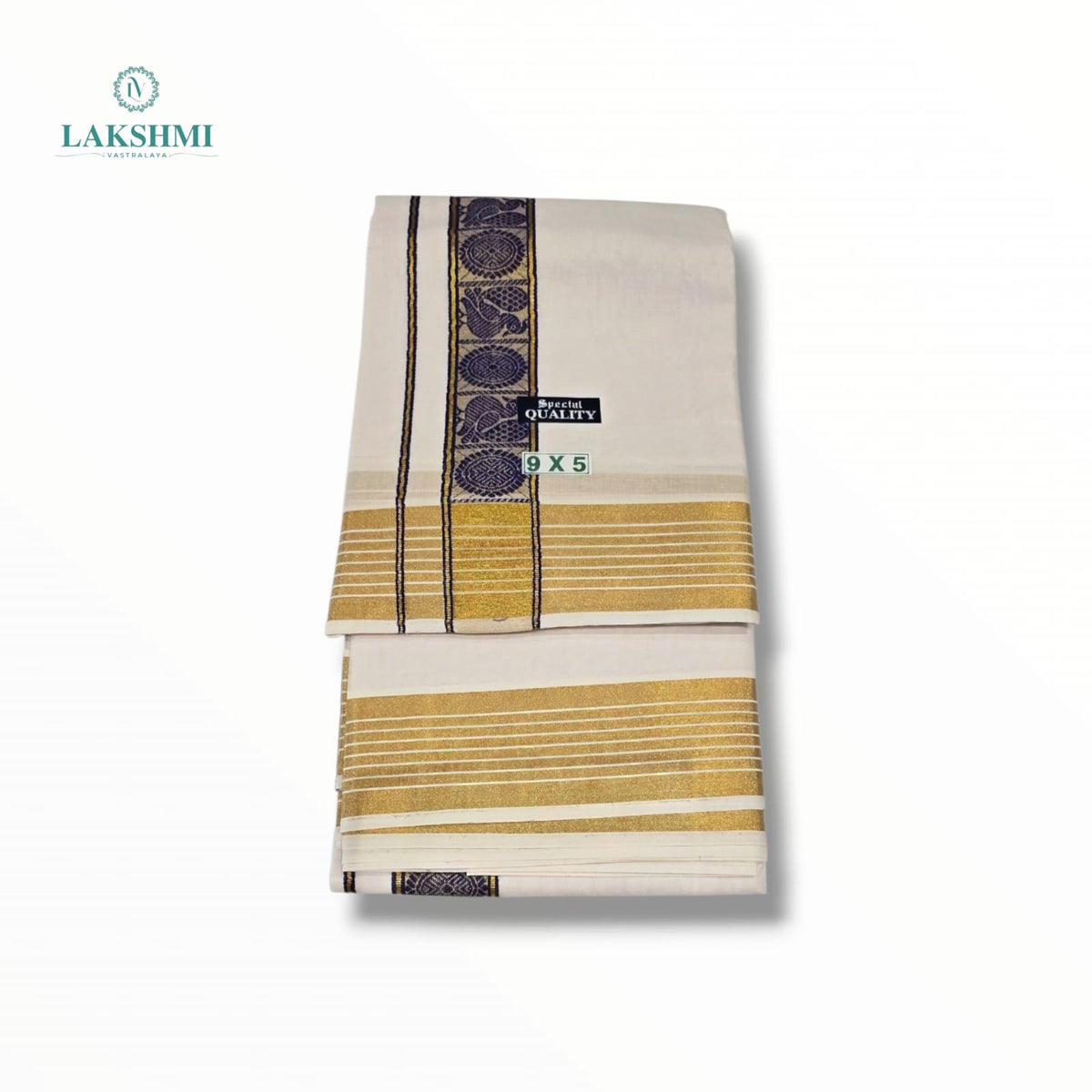 Kedar – 9*5 Bleached White Cotton Dhothi 260911