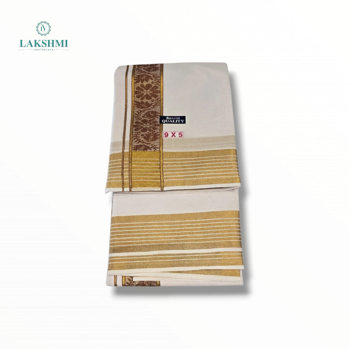 Kedar – 9*5 Bleached White Cotton Dhothi 260901