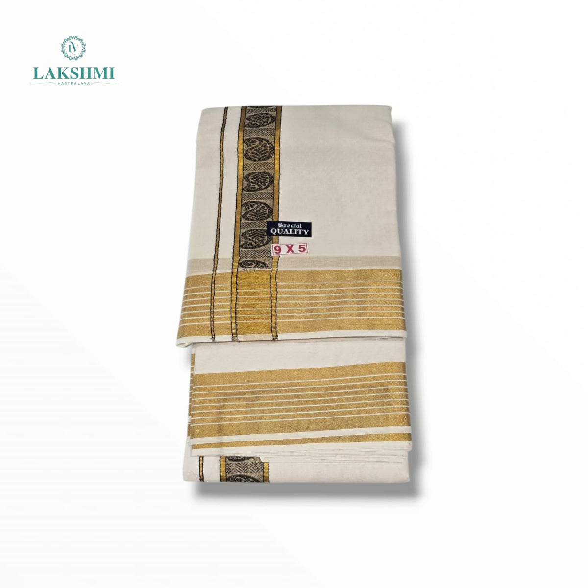 Kedar – 9*5 Bleached White Cotton Dhothi 260903