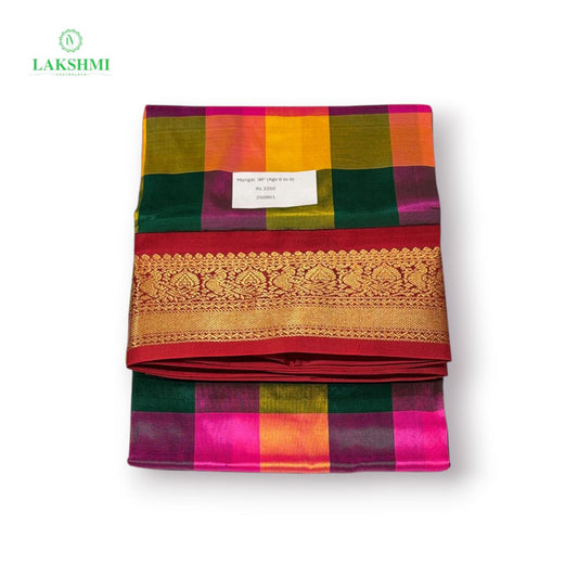 Mangai – 36" 2.2 Meters Pure Silk Pavadai (Age 6 to 9) - 250901