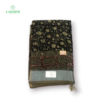 Kesariya Ajyrak Linen 100% Block Print 6Y - 210701