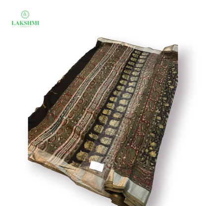 Kesariya Ajyrak Linen 100% Block Print 6Y - 210701