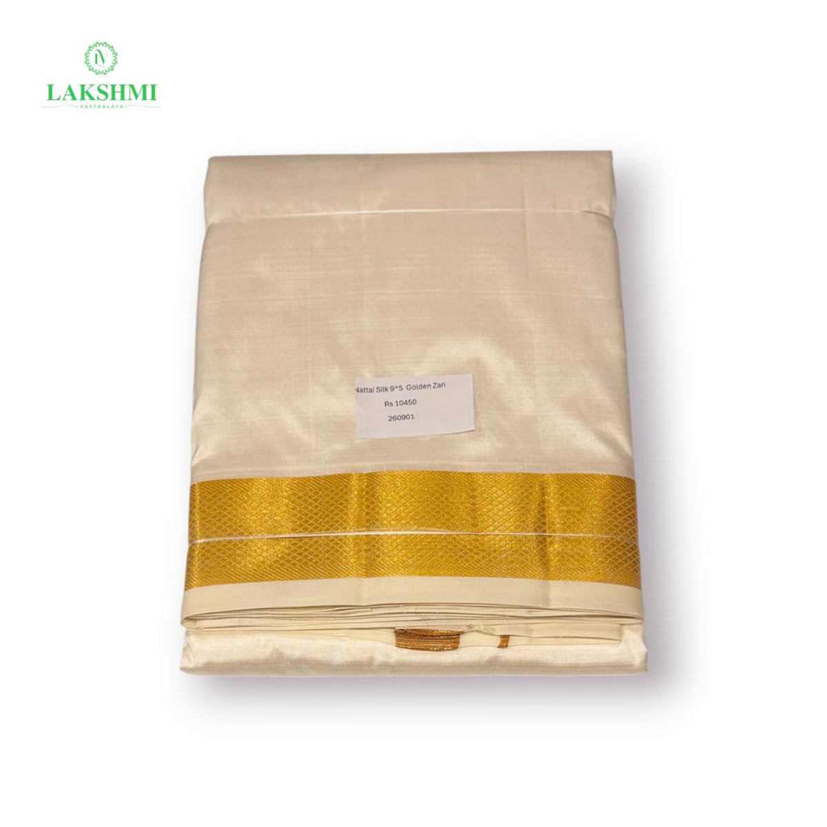 Nattai Silk 9 × 5 Golden Zari Dhothi - 260901