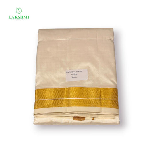 Nattai Silk 9 × 5 Golden Zari Dhothi - 260901