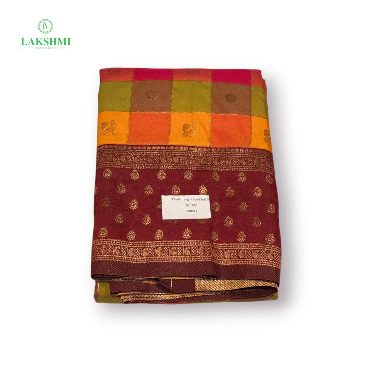 Chathurangini – 6Y Semi Soft Silk Saree - 300917