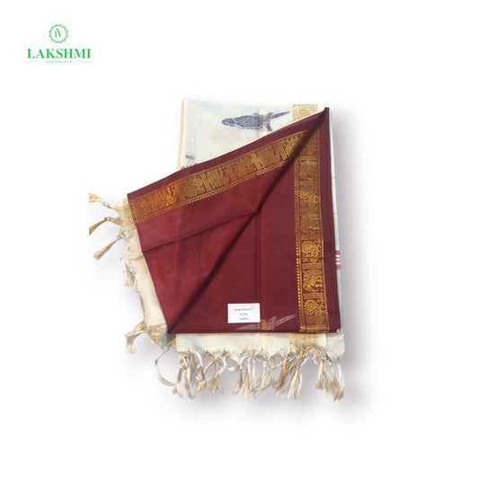 Vairagi Vazhanar Small Border with Butta 7 Yards - 061009