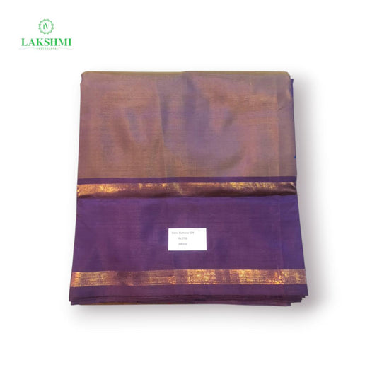 Varna Vazhanar Plain 10Yards with Block print - 061002