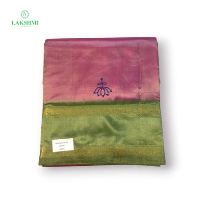 Varna Vazhanar Plain 10Yards with Block print - 061006