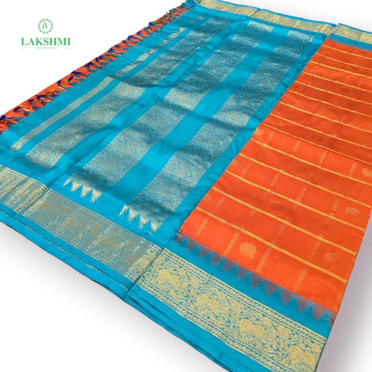 Ragamalika – 10.5 yards Pure Kanchipuram Silk Madisar