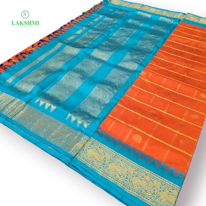 Ragamalika – 10.5 yards Pure Kanchipuram Silk Madisar