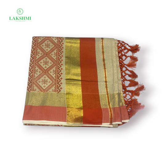 Pashmina - Kerala Tissue Pasmina Design 6Y