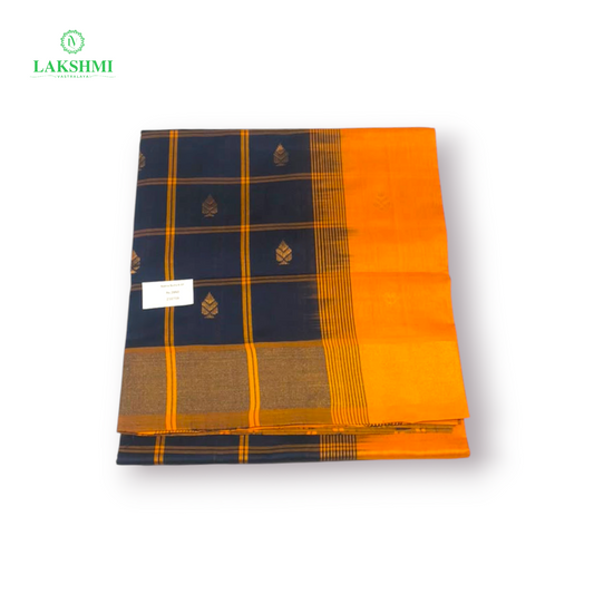 Nalina Checked Butta Semi Silk Cotton 6 Yards