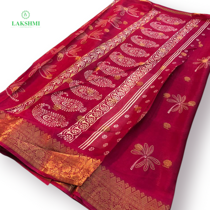 Samaira Semi Dola Silk 6 Yards - 27080