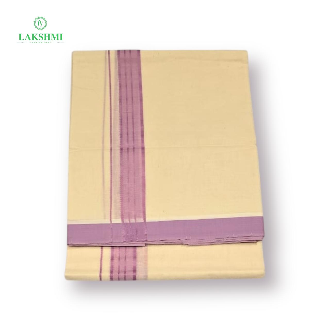 Double Vezhti Cotton unbleached with colour border