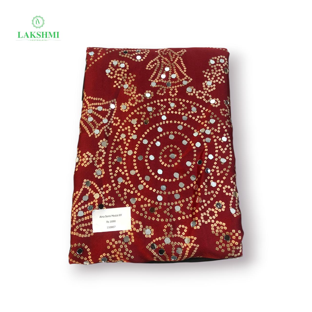 Aina – Semi Modal 6 Yards Saree 110807