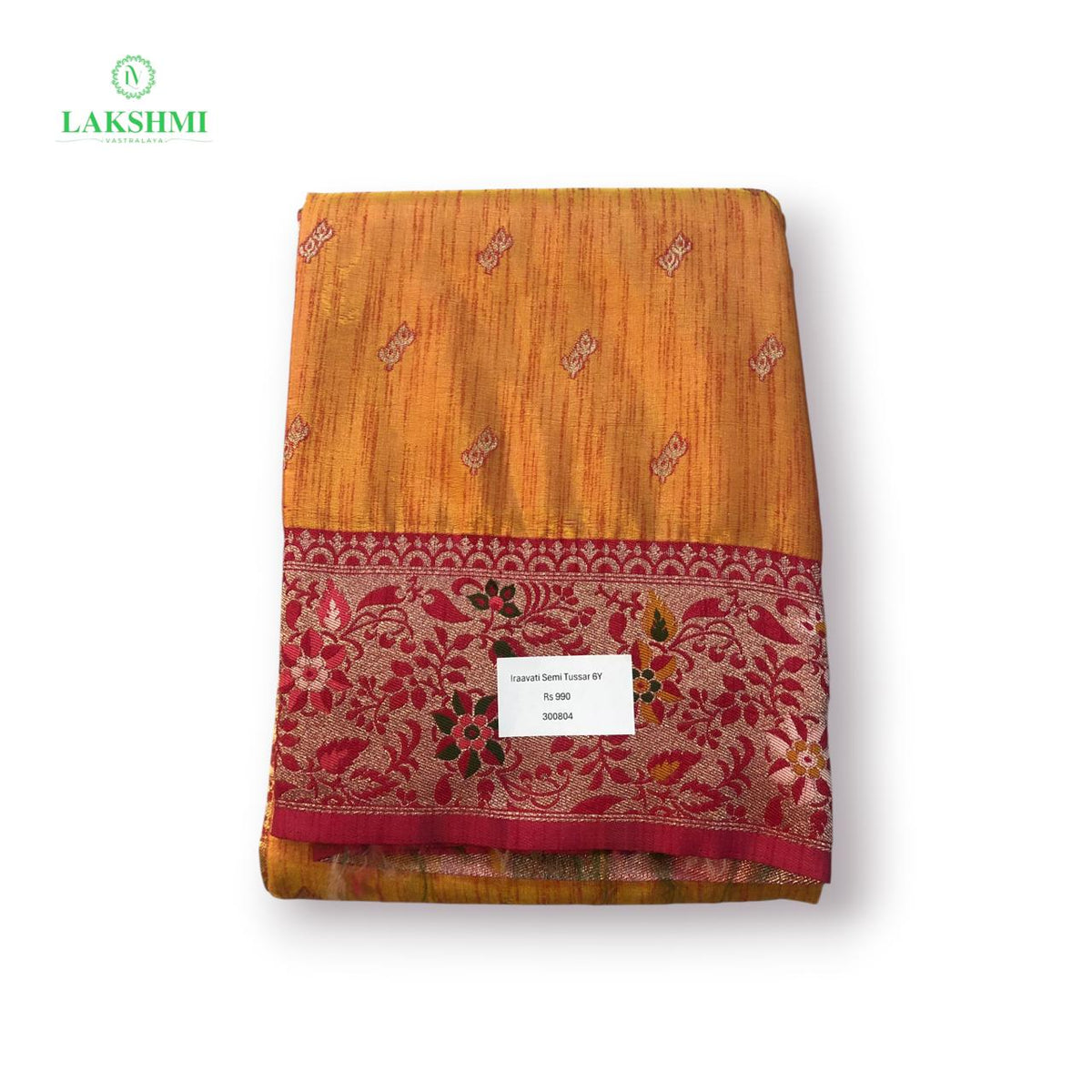Iraavati – Semi Tussar with Thread Work 6 Yards 300804