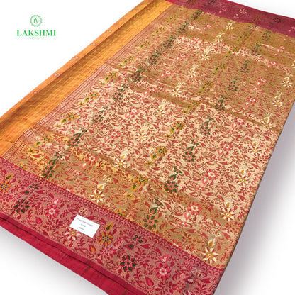 Iraavati – Semi Tussar with Thread Work 6 Yards 300804