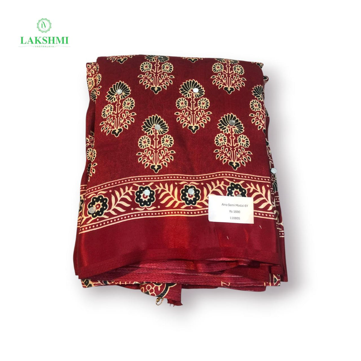 Aina – Semi Modal 6 Yards Saree 110805
