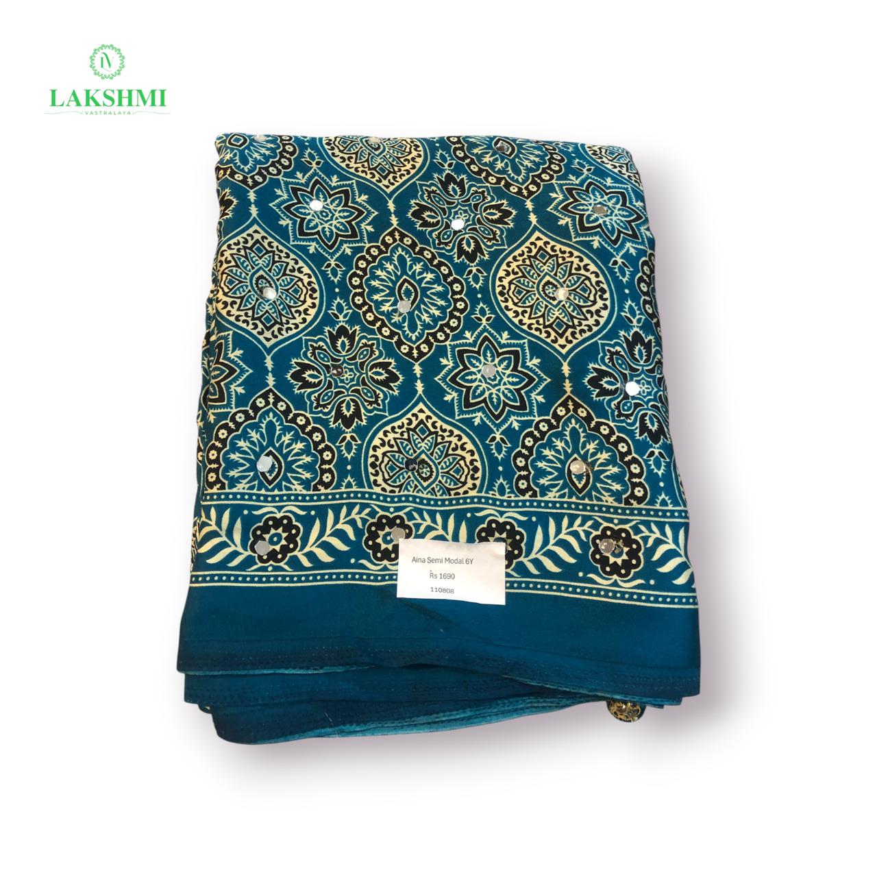 Aina – Semi Modal 6 Yards Saree 110808