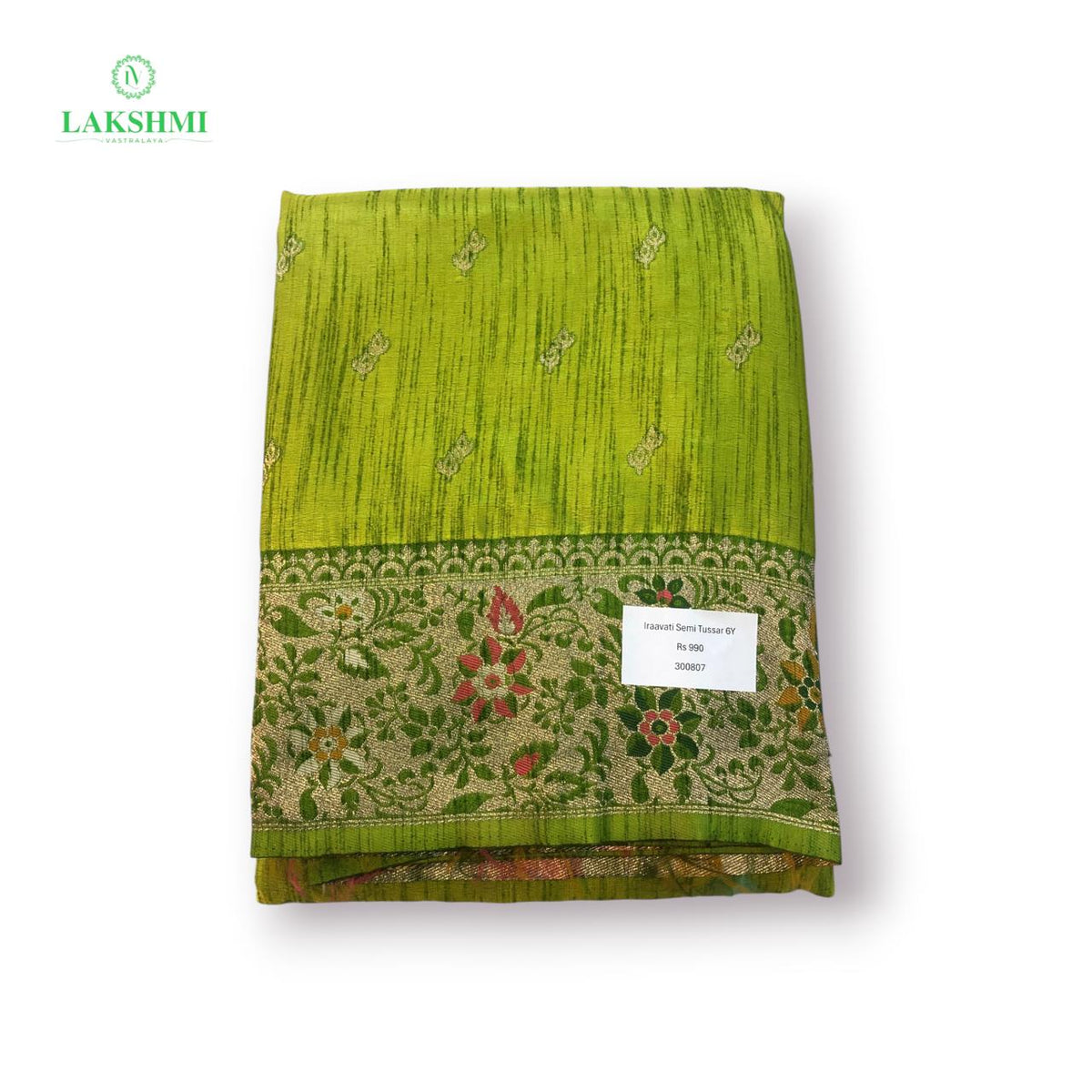 Iraavati – Semi Tussar with Thread Work 6 Yards 300807