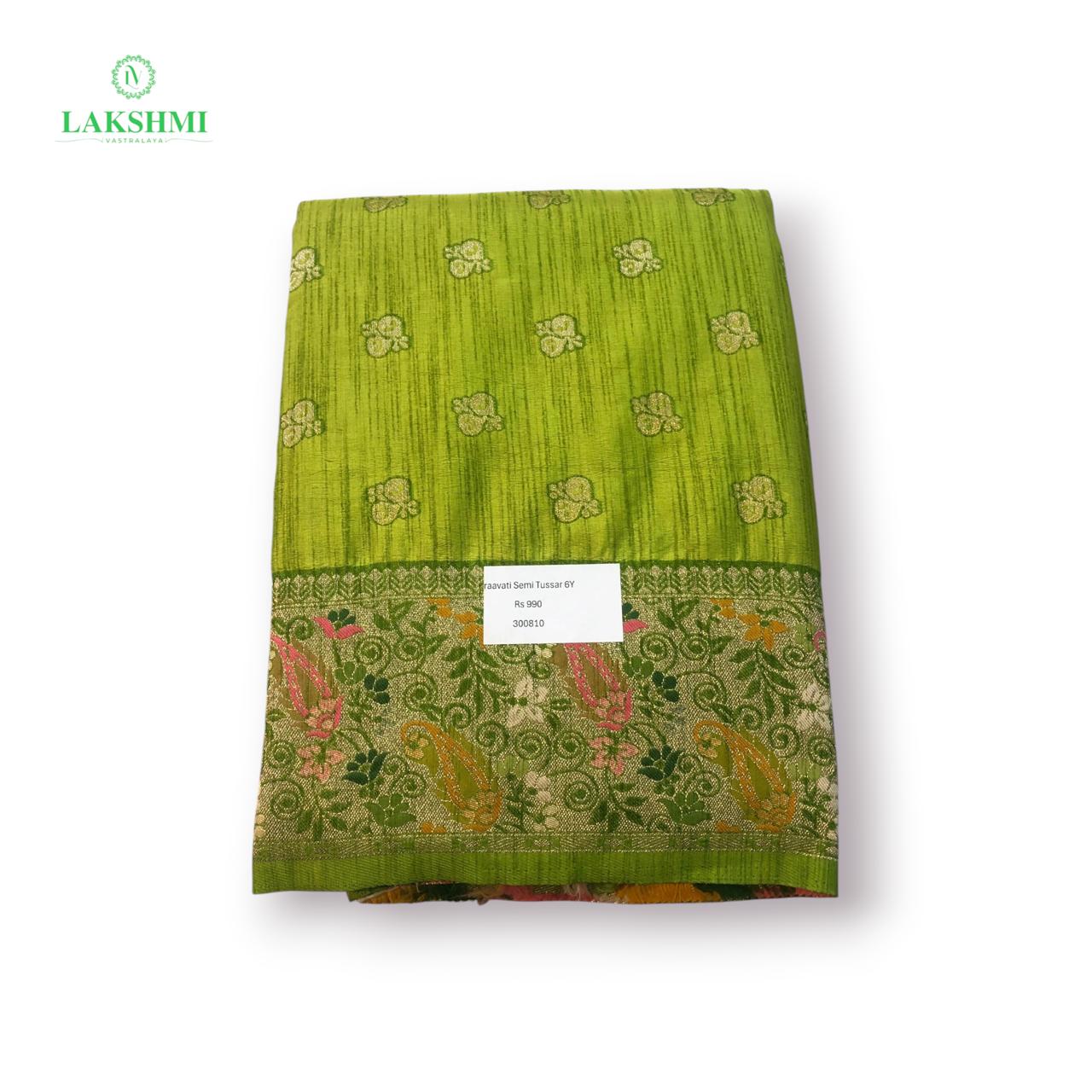 Iraavati – Semi Tussar with Thread Work 6 Yards 300810