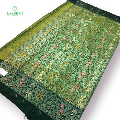Iraavati – Semi Tussar with Thread Work 6 Yards 300806