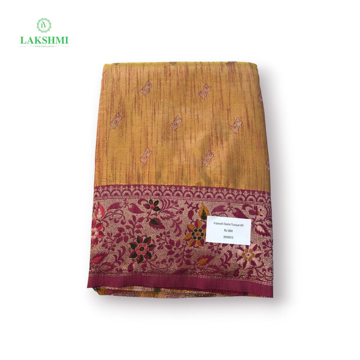 Iraavati – Semi Tussar with Thread Work 6 Yards 300803